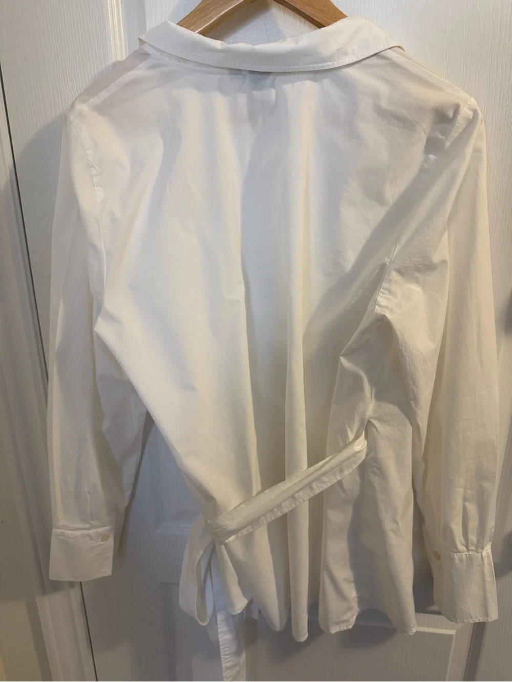 H&M White Poplin Wrap Tie Blouse - Picture 3 of 3